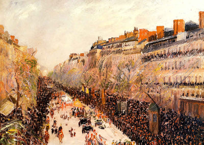 Mardi Gras on the Boulevards Fine Art Print 1897 by Camille Pissarro (6 Sizes)