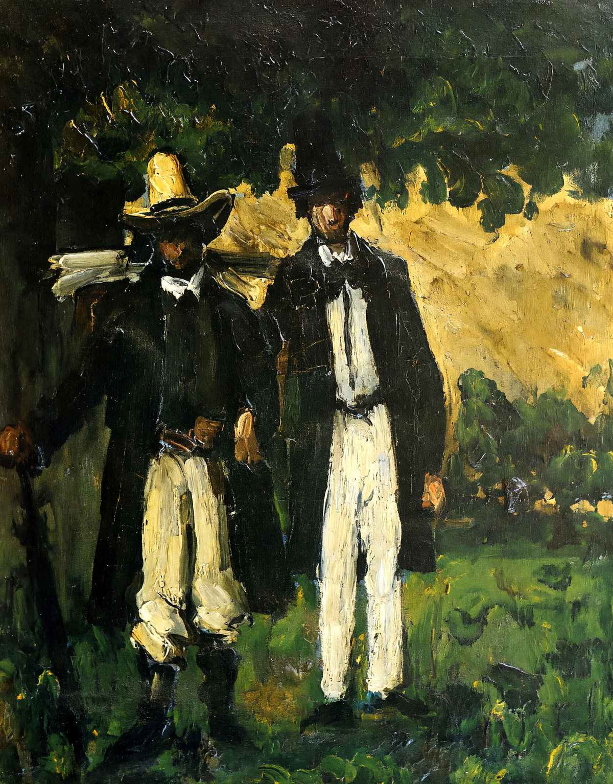 Marion and Valabregue Posing for a Picture Art Print 1866 by Cezanne (6 Sizes)