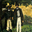 Marion and Valabregue Posing for a Picture Art Print 1866 by Cezanne (6 Sizes)