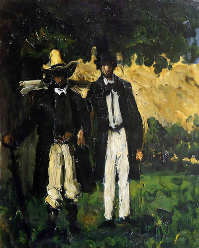 Marion and Valabregue Posing for a Picture by Paul Cezanne 8x10" Art Print