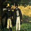 Marion and Valabregue Posing for a Picture art print by Paul Cezanne (1866)
