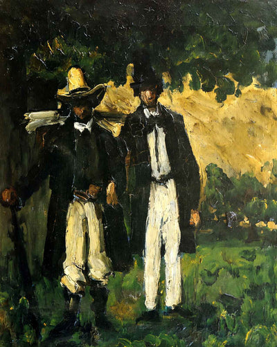 Marion and Valabregue Posing for a Picture art print by Paul Cezanne (1866)
