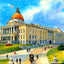 State Capitol Boston MA in 1906 Art Print (7 Sizes) - Premium Quality