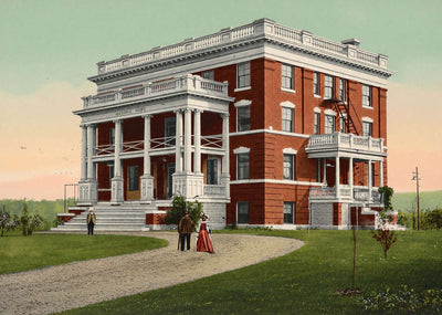 Masonic Home Manchester NH in 1907 Vintage Print (7 Sizes) - Acid Free