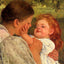 Maternal Caress painting print by Mary Cassatt (1896)
