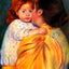 Maternal Kiss 1896 Painting by Mary Cassatt Art Print (6 Sizes) - Restored