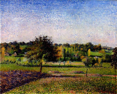 Meadows at Eragny Painting by Camille Pissarro 8x10" Art Print (Archival Paper)