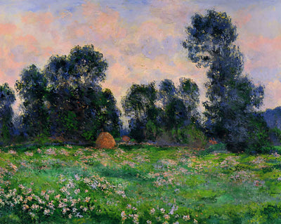 Meadow in Giverny art print by Claude Monet (1890)
