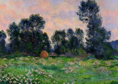 Meadow in Giverny 1890 Painting by Claude Monet Art Print (6 Sizes)