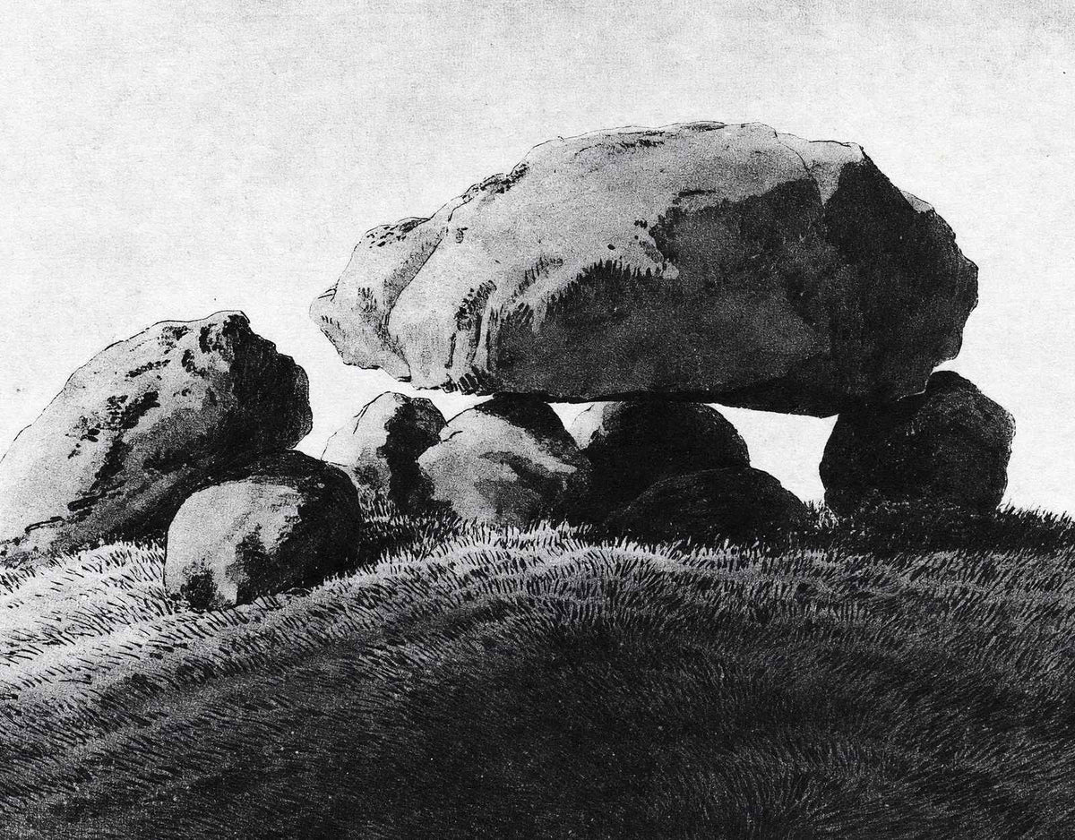 Megalithic Grave 1837 Painting by Caspar David Friedrich Art Print (6 Sizes)