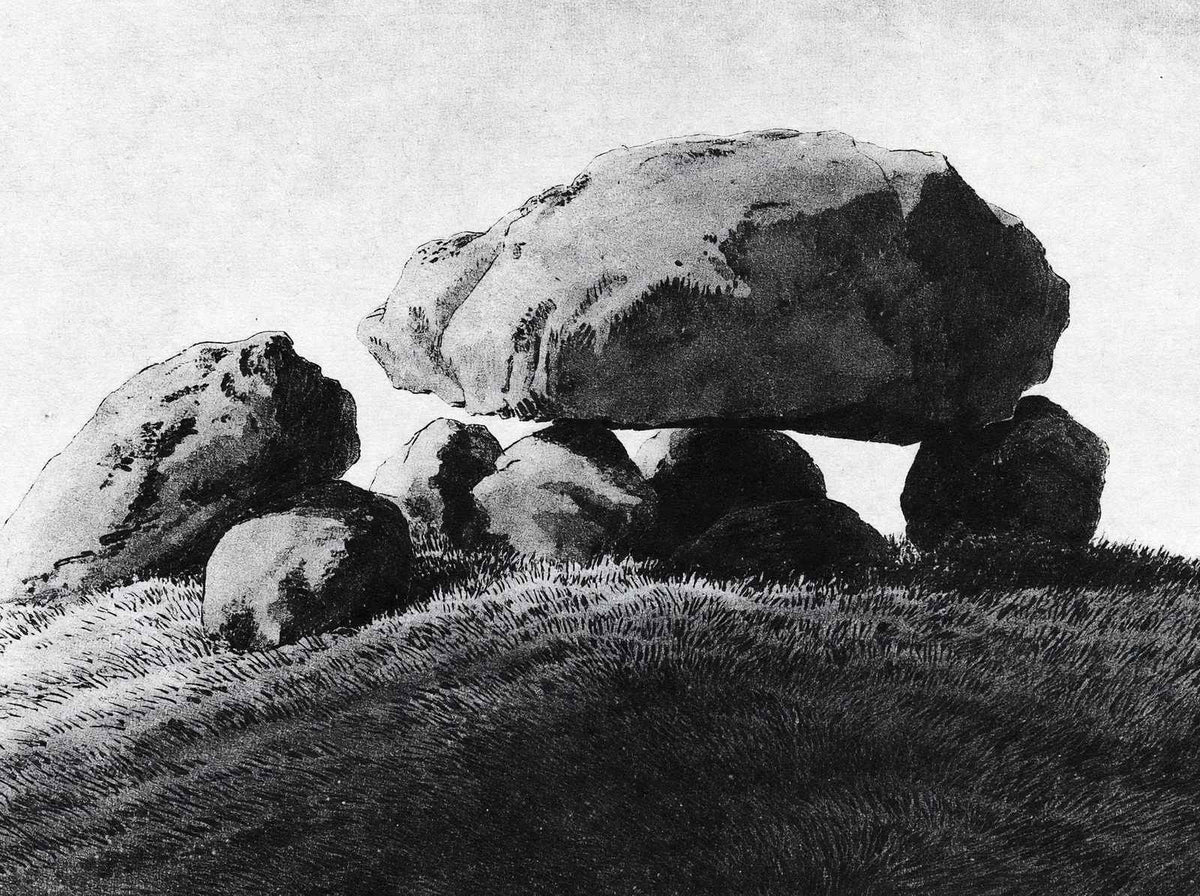 Megalithic Grave 1837 Painting by Caspar David Friedrich Art Print (6 Sizes)