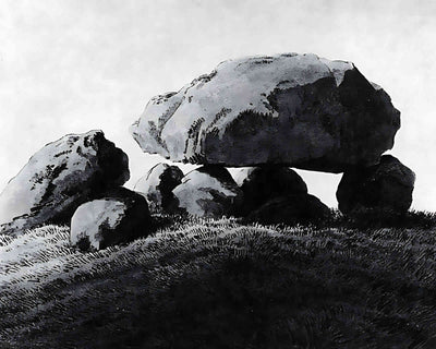 Megalithic Grave Painting by Caspar David Friedrich 8x10" Art Print - Acid Free