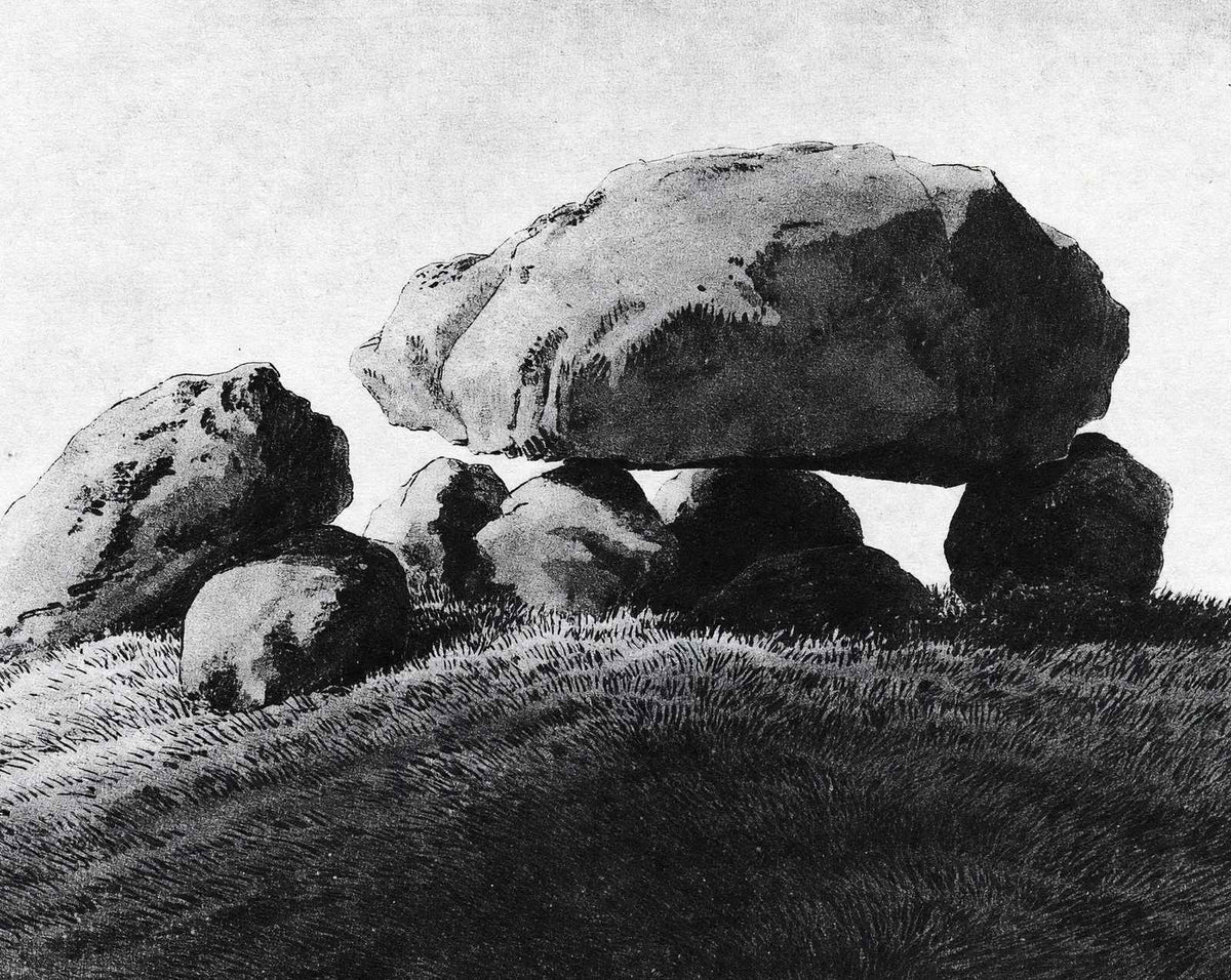 Megalithic Grave art print by Caspar David Friedrich (1837)