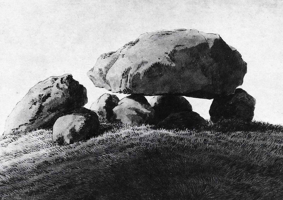 Megalithic Grave 1837 Painting by Caspar David Friedrich Art Print (6 Sizes)
