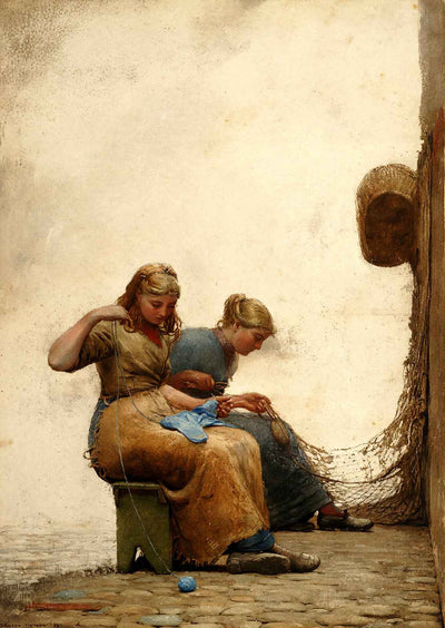 Mending the Nets Fine Art Print 1881 by Winslow Homer (6 Sizes) Acid Free