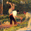 Men Laying Stakes Art Print 1883 Painting by Georges Seurat (6 Sizes) - Restored