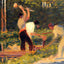 Men Laying Stakes fine art print by Georges Seurat (1883)