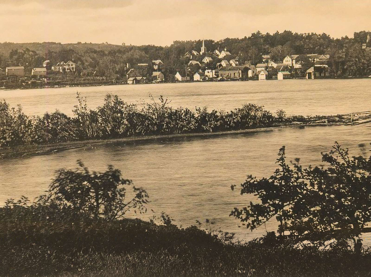 From Moses Point Lake Winnipesaukee Meredith NH Vintage Print (7 Sizes)