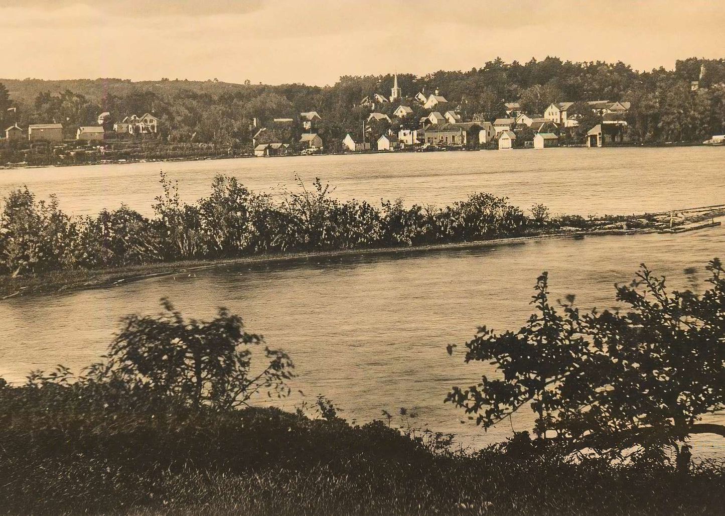 From Moses Point Lake Winnipesaukee Meredith NH Vintage Print (7 Sizes)