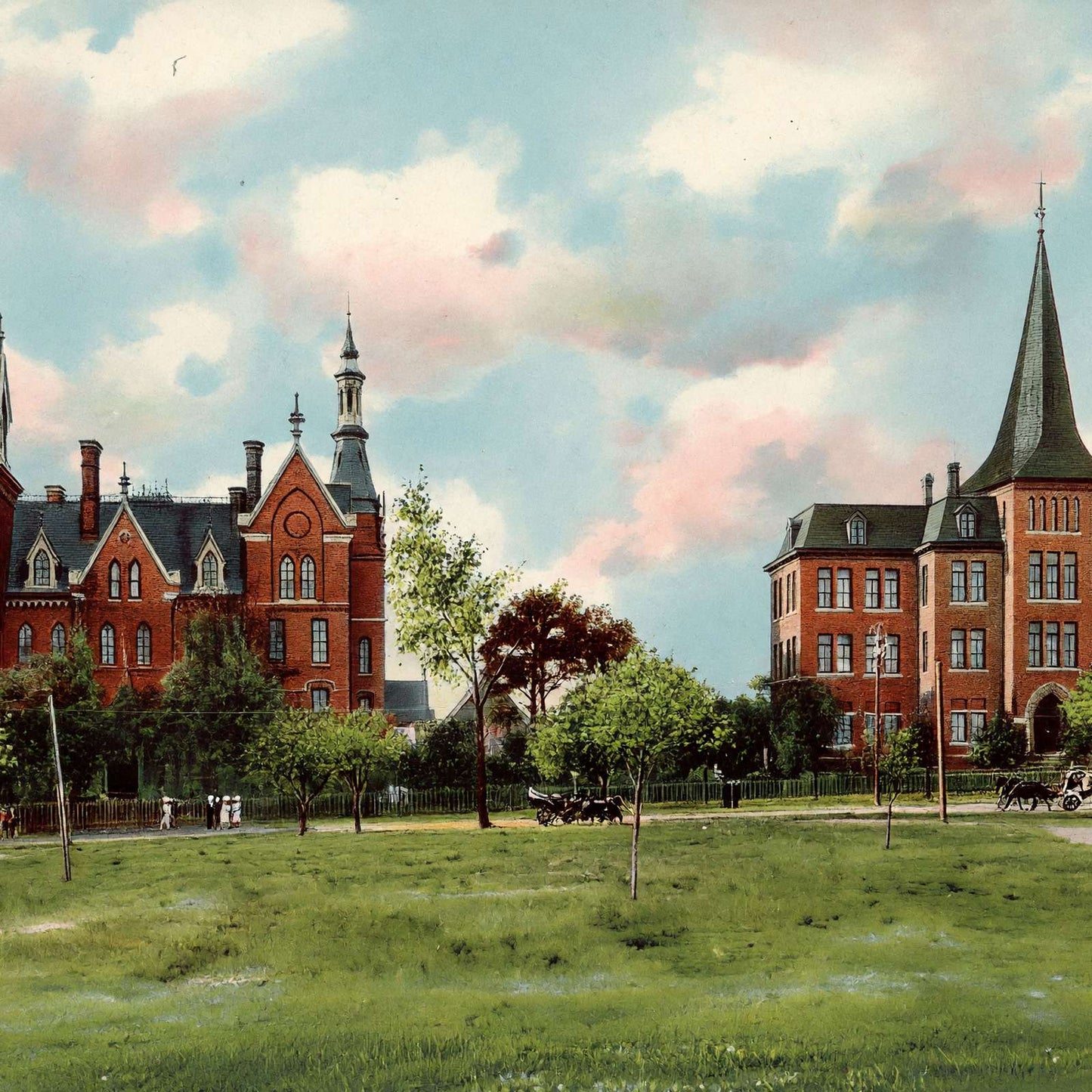 Mercer University Macon GA in 1904 Vintage Print (7 Sizes) - Archival Paper