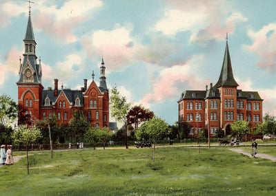 Mercer University Macon GA in 1904 Vintage Print (7 Sizes) - Archival Paper