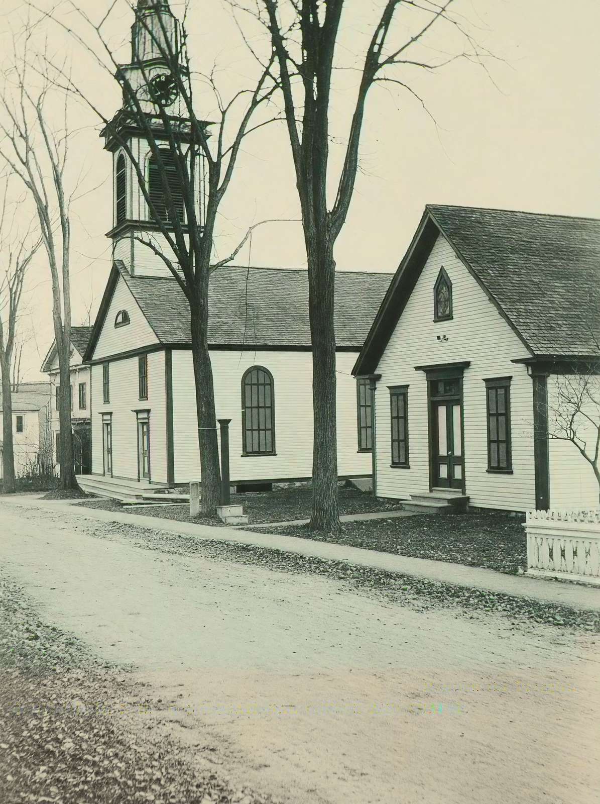 Congregational Church and Chapel Meredith NH in 1905 Vintage Print (7 Sizes)