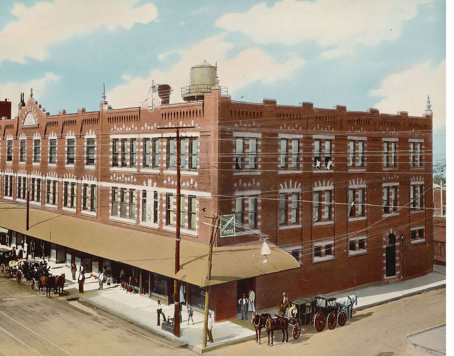 Metropolitan Hotel Fort Worth in 1906 Vintage Print (7 Sizes) - Premium Print