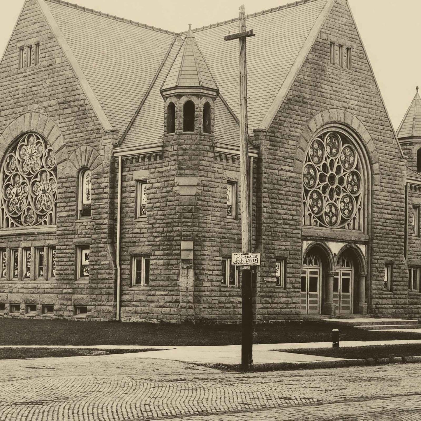 Methodist Church Marshalltown Iowa in 1905 Vintage Photo (7 Sizes)