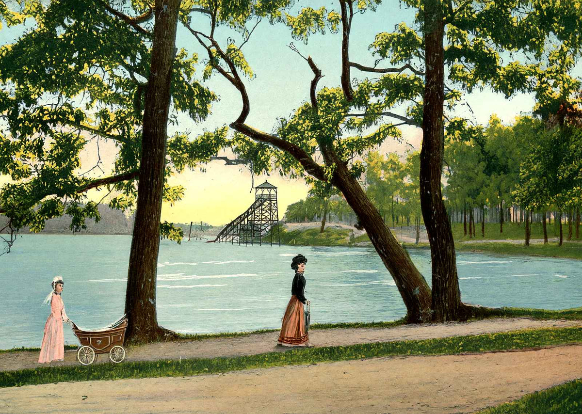 Meyers Lake Canton Ohio in 1907 Vintage Print (7 Sizes) - Premium Print