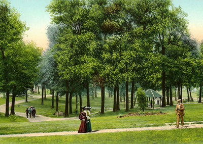 Miller Park Looking East Lynchburg VA in 1906 Vintage Print (7 Sizes)