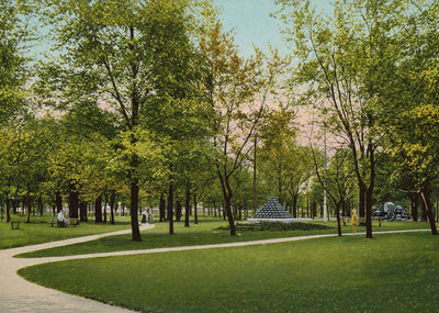 Military Park Indianapolis in 1907 Vintage Print (7 Sizes) - Reproduction