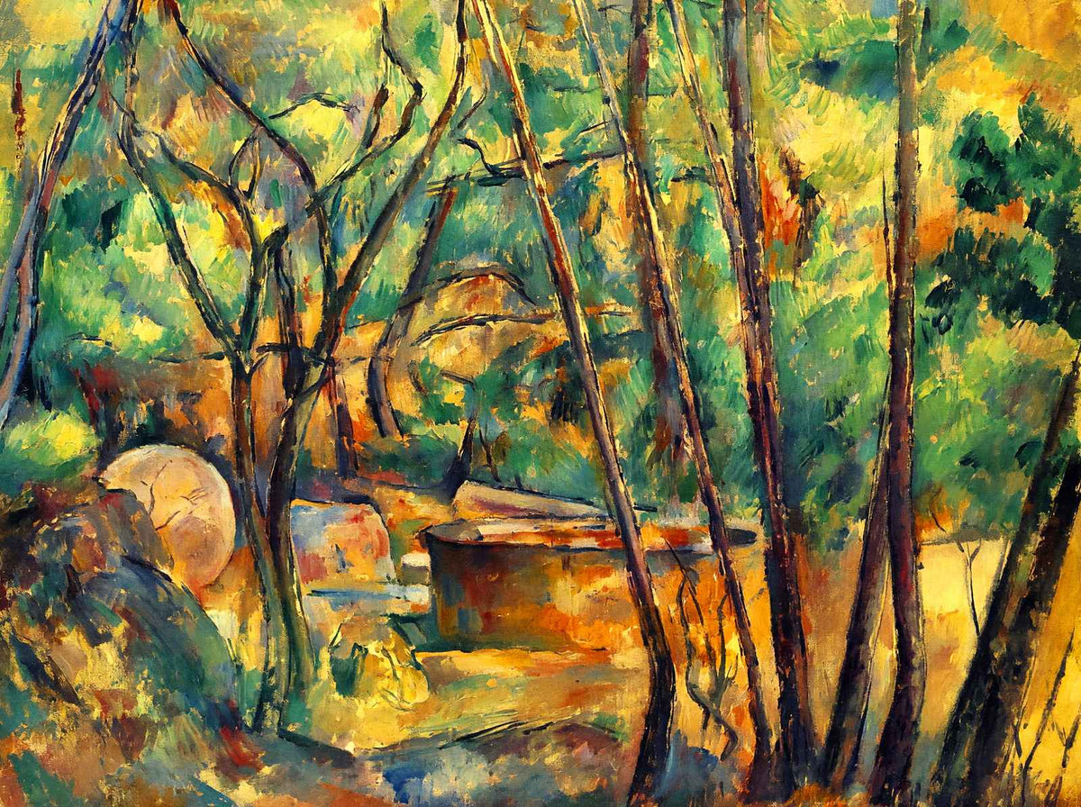 Millstone and Cistern Under Trees 1894 by Paul Cezanne Art Print (6 Sizes)