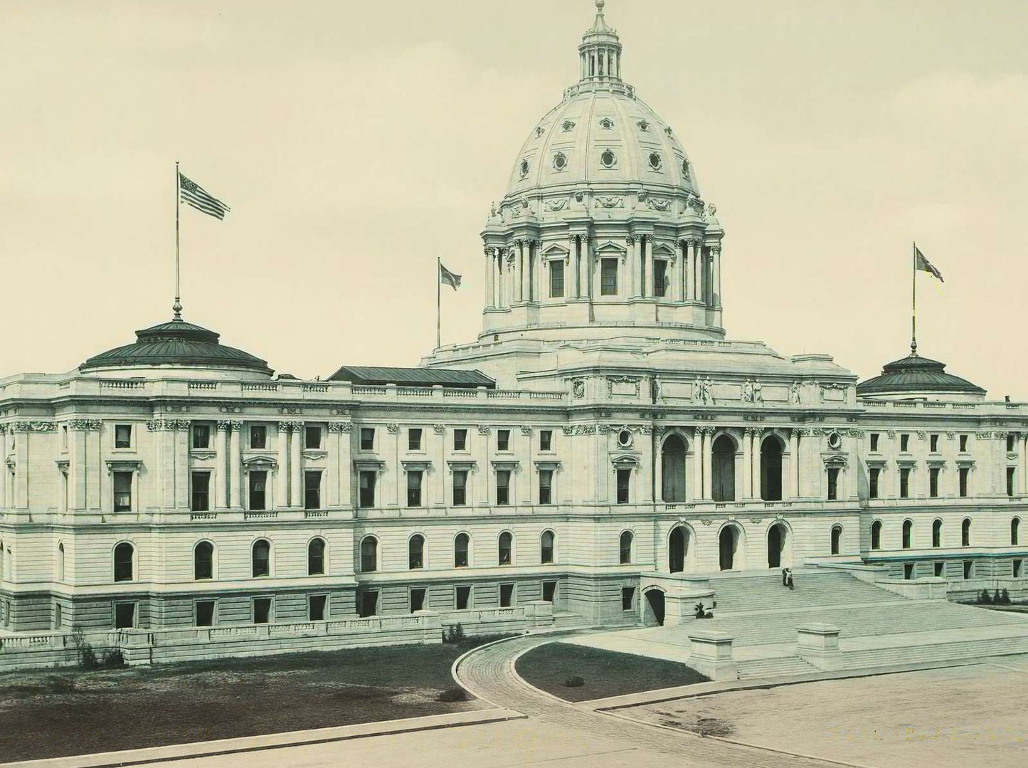 Minnesota State Capitol St Paul in 1906 Vintage Print (7 Sizes)