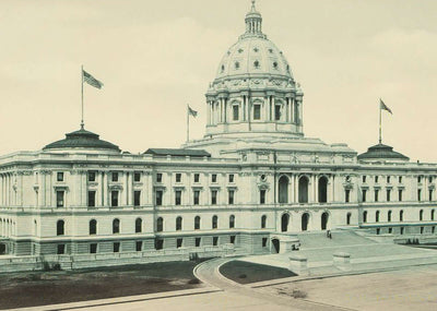 Minnesota State Capitol St Paul in 1906 Vintage Print (7 Sizes)