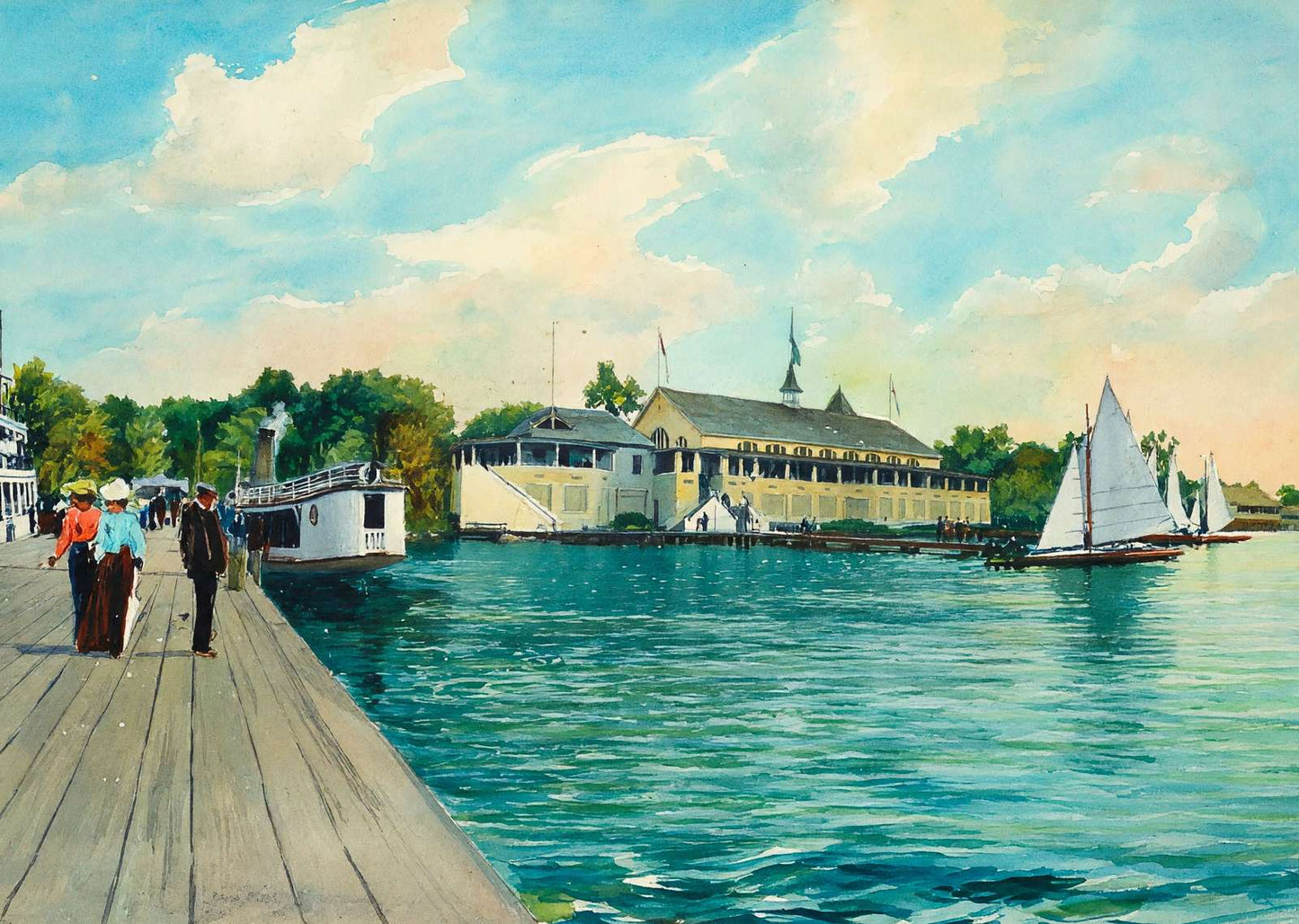 Tonka Bay Lake Minnetonka in 1906 Art Print (7 Sizes) - Archival Paper