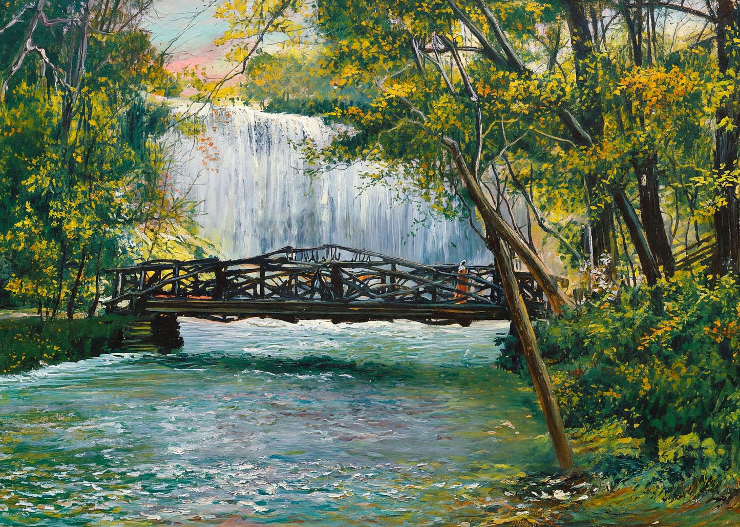 Minnehaha Falls from the Glen in 1906 Art Print (7 Sizes) - Archival Paper