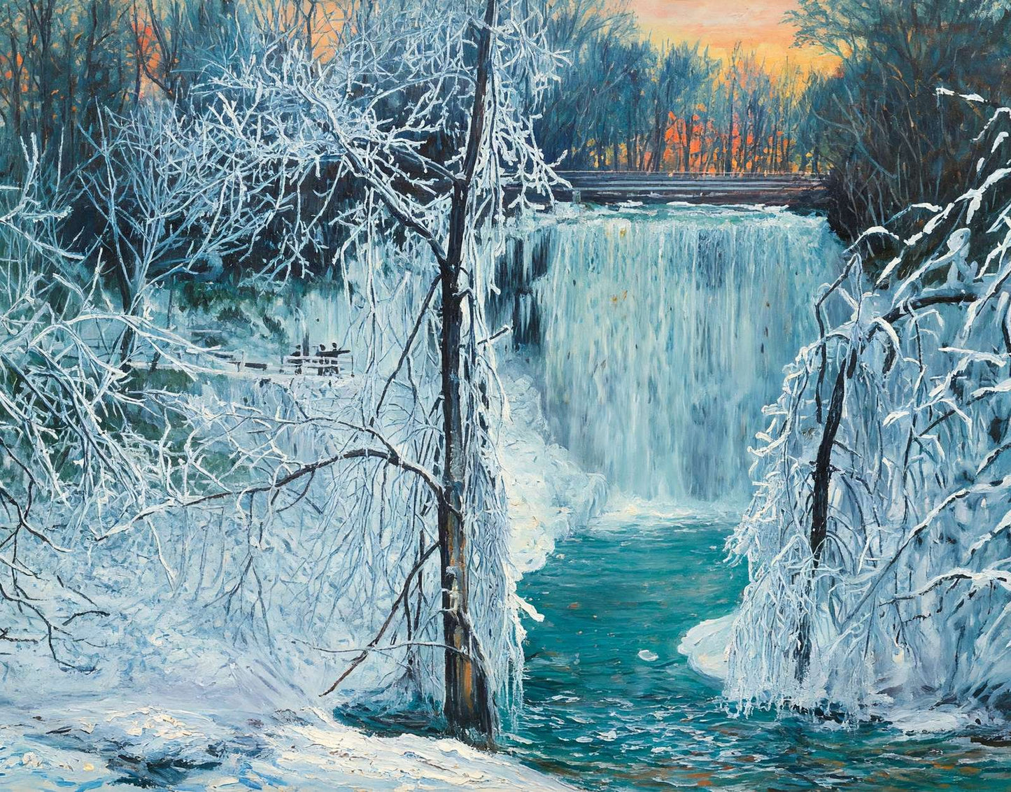 Minnehaha Falls in Winter in 1906 Art Print (7 Sizes) - Premium Print