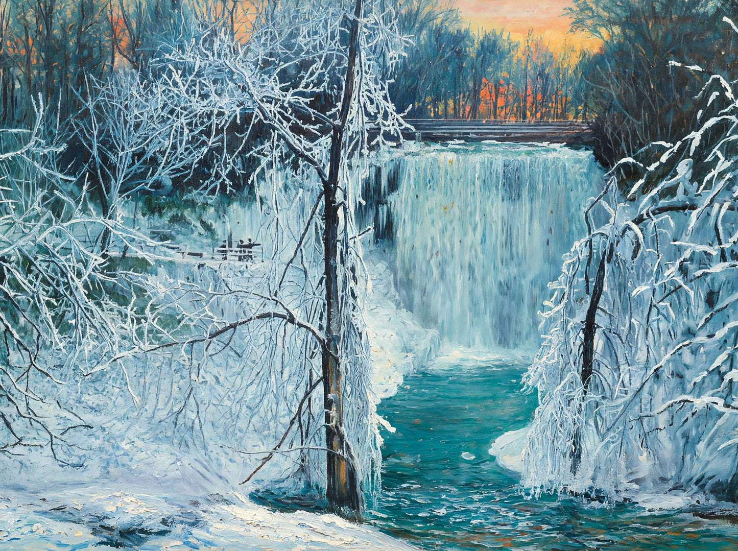 Minnehaha Falls in Winter in 1906 Art Print (7 Sizes) - Premium Print