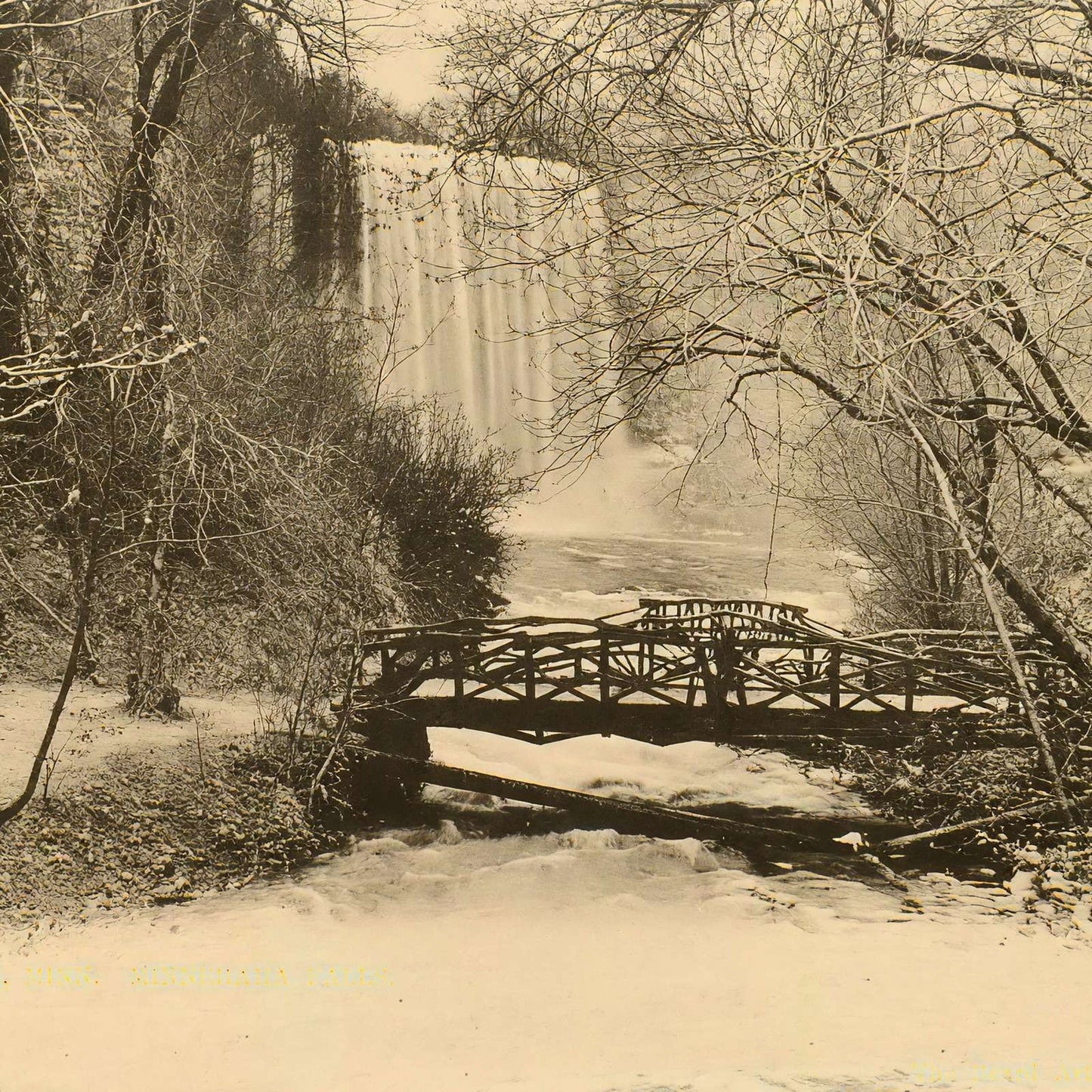 Minnehaha Falls Minneapolis in 1906 Vintage Print (7 Sizes) - Reproduction