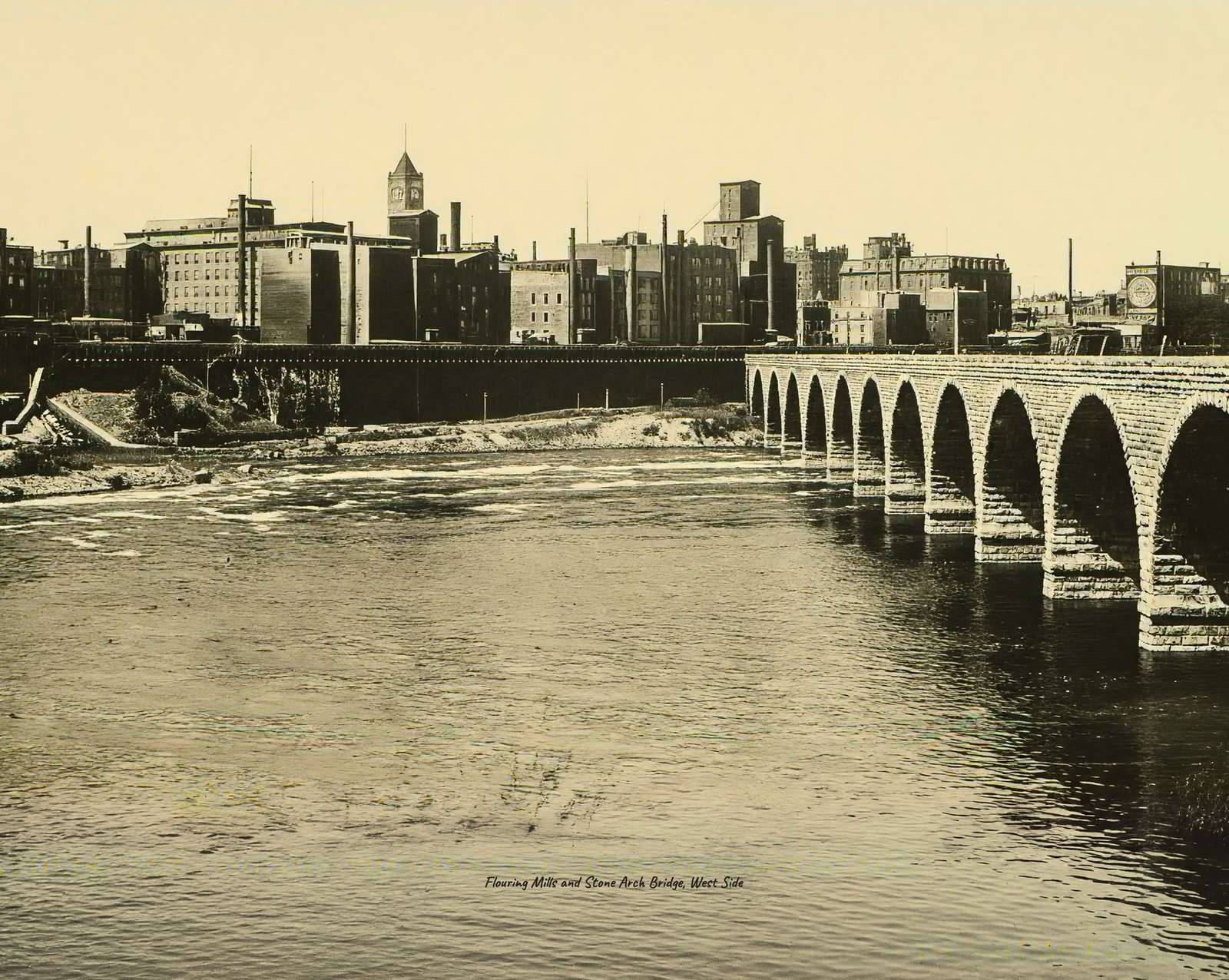 Flouring Mills and Stone Arch Bridge
