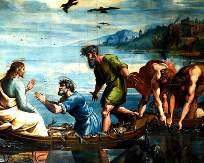 Miraculous Draught of Fishes (1515) painting by Raphael (1515)