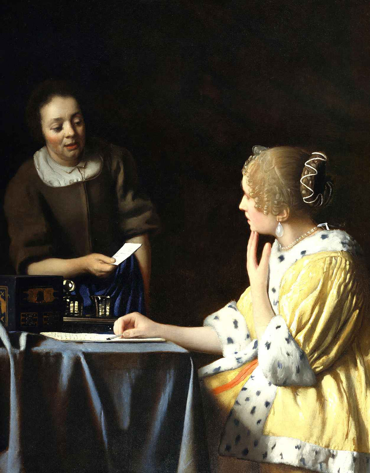 Mistress and Maid 1667 Art Print (6 Sizes) - Enhanced