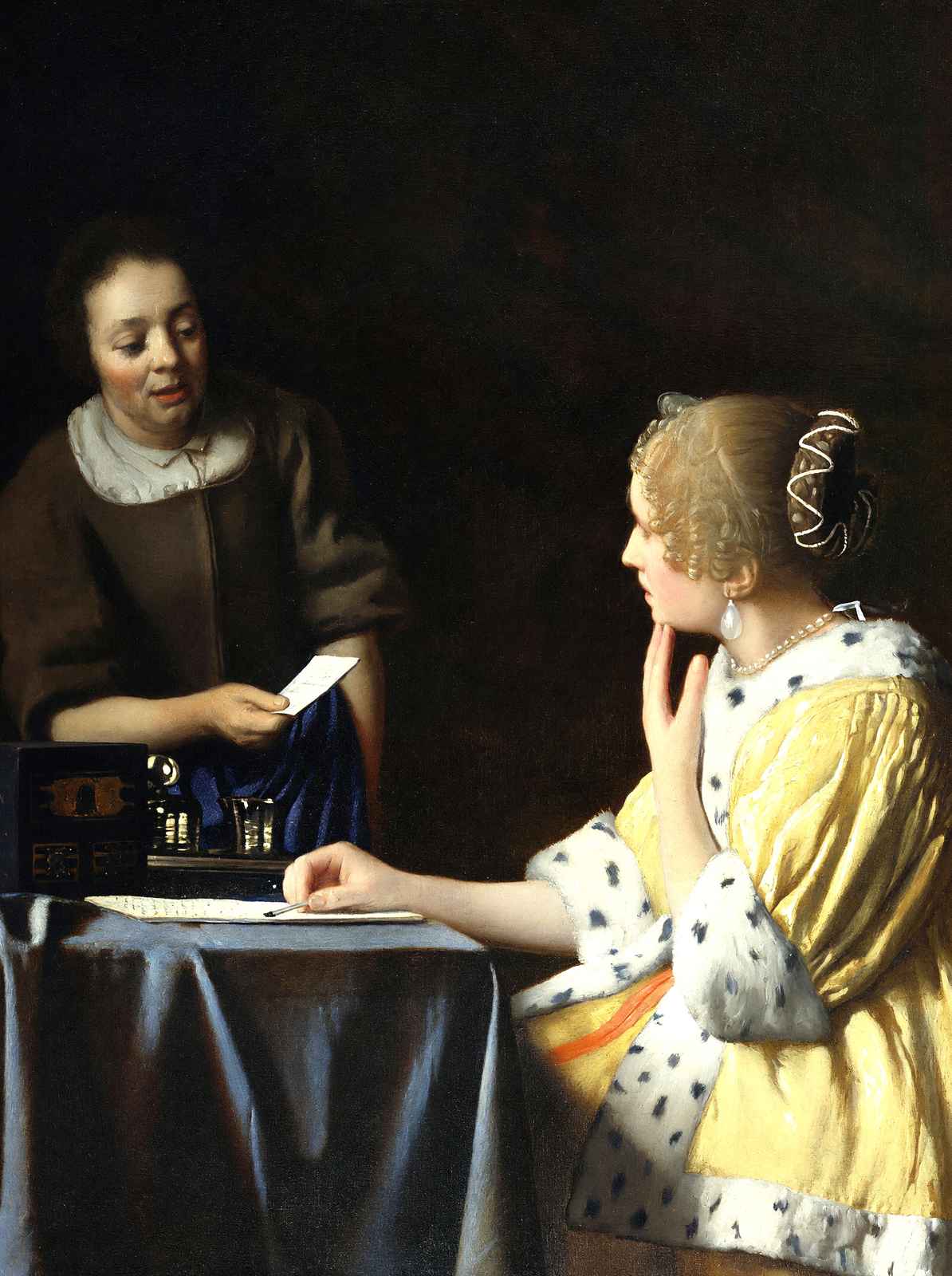 Mistress and Maid 1667 Art Print (6 Sizes) - Enhanced