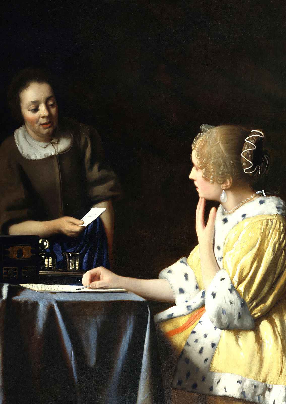 Mistress and Maid 1667 Art Print (6 Sizes) - Enhanced