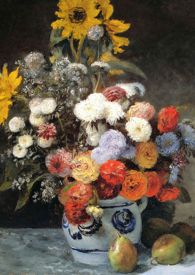 Mixed Flowers in an Earthware Pot 1869 by Renoir Art Print (6 Sizes)