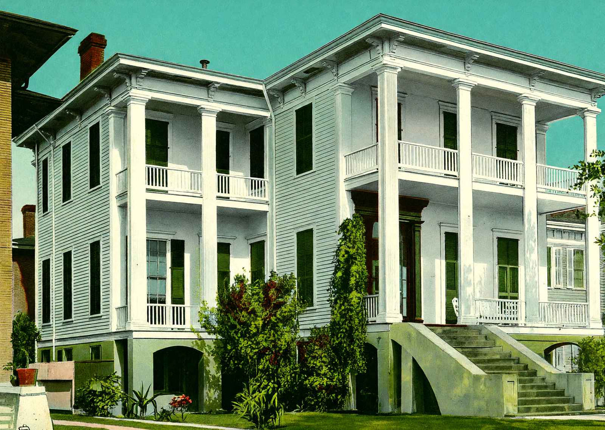 New Home of Augusta Evans Wilson Mobile Alabama in 1905 Vintage Print