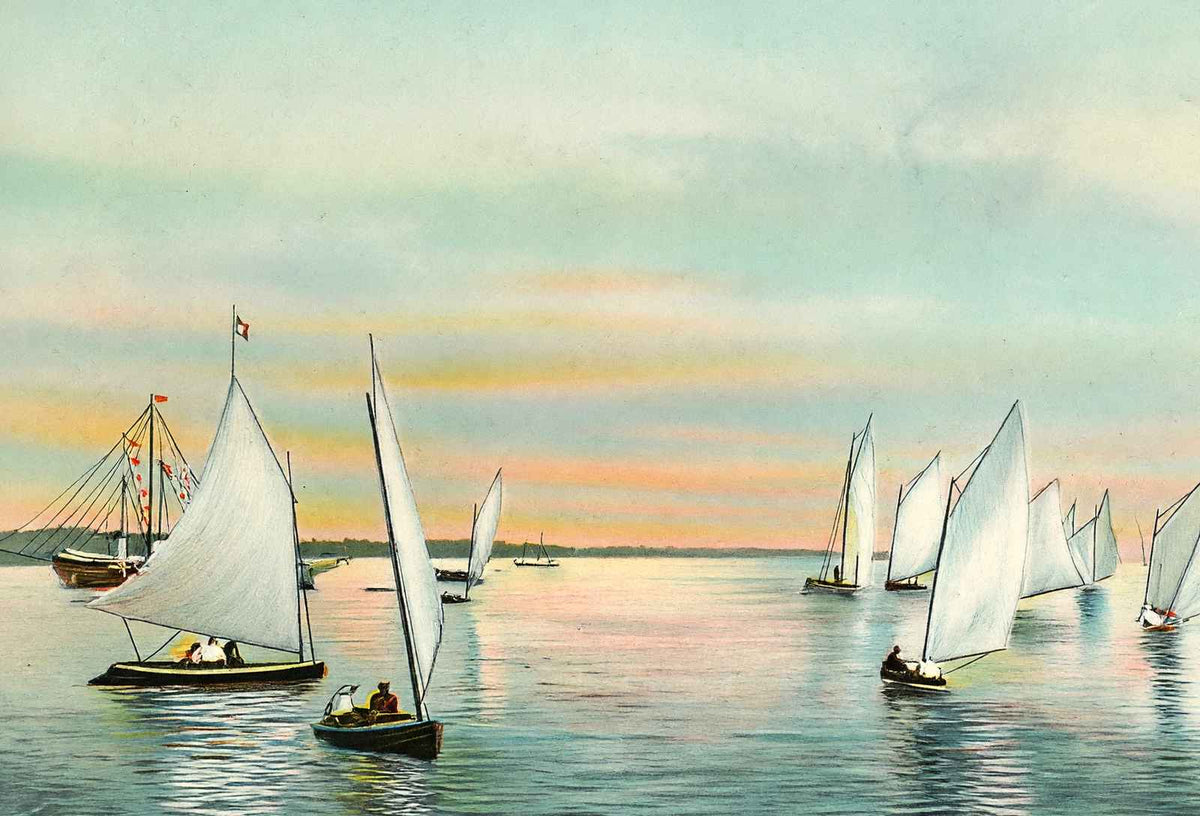 Sunrise on Mobile Bay in 1905 Vintage Print (7 Sizes) - Acid Free