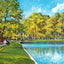 Spring Hill College Lake vintage print