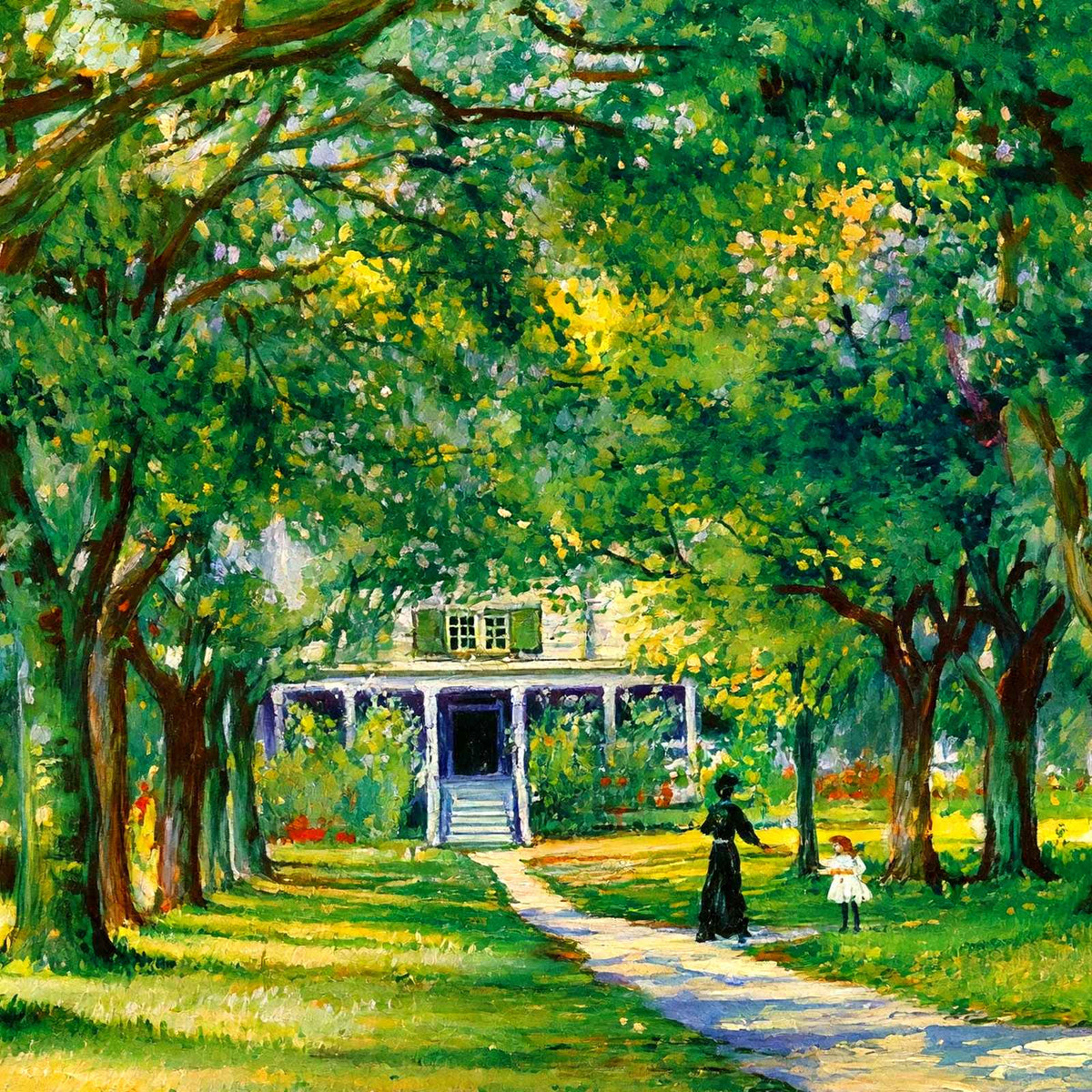Old Home of Augusta Evans Wilson Mobile Alabama in 1909 Painting Print