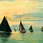 Sunrise on Mobile Bay in 1906 Vintage Print (7 Sizes) - Premium Quality